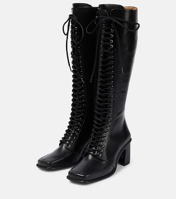 Botas altas con cordones de piel | Marine Serre