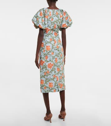 Camelia floral cotton midi dress | Agua by Agua Bendita