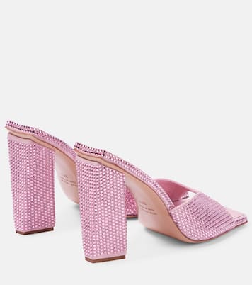Gia/Rhw Rosie 14 embellished suede mules | Gia Borghini