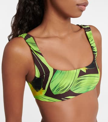 Scoop printed bikini top | Louisa Ballou