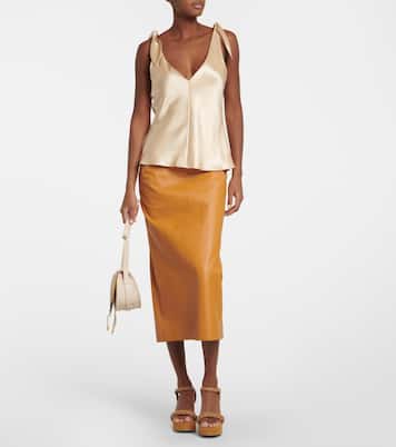 Leather and suede platform sandals | Gianvito Rossi