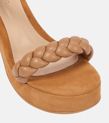 Leather and suede platform sandals | Gianvito Rossi