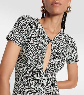 White Label zebra-print keyhole maxi dress | Proenza Schouler