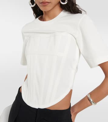 Camiseta Corset en jersey de algodón | Dion Lee