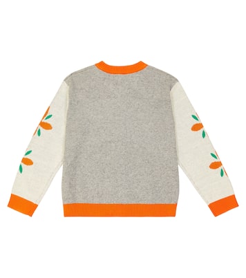 Tiny Flowers cotton and wool cardigan | Tinycottons