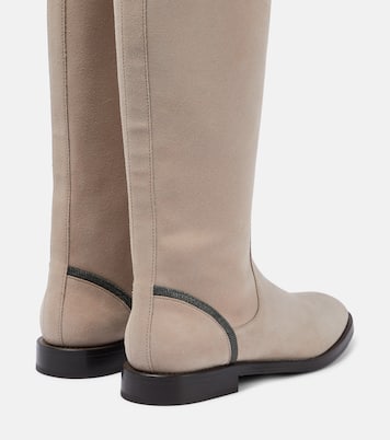 Botas altas de ante adornadas | Brunello Cucinelli