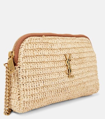 Sac Gaby en raphia et cuir | Saint Laurent