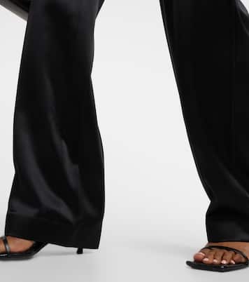 Pantaloni regular Tova in raso di seta | Joseph