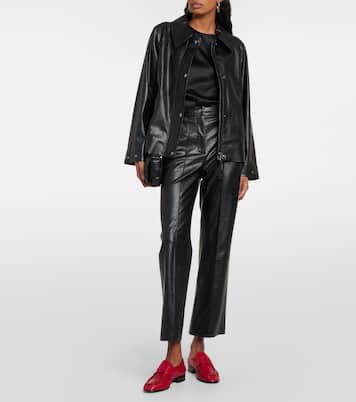 Pantalon évasé Queva en cuir synthétique | Max Mara