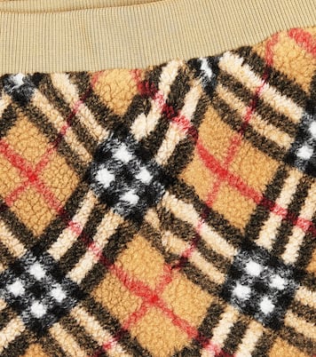 Burberry Check fleece sweatpants | Burberry Kids