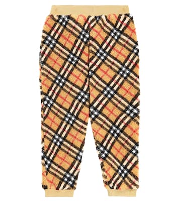 Burberry Check fleece sweatpants | Burberry Kids
