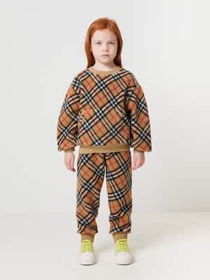 Burberry Check fleece sweatpants | Burberry Kids