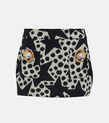 Embellished jacquard miniskirt | Area