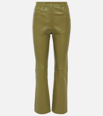 Stretch Duke leather straight pants | Joseph