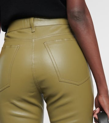 Stretch Duke leather straight pants | Joseph