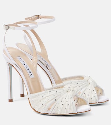Sandali Slow Kisses in pelle e tulle | Aquazzura