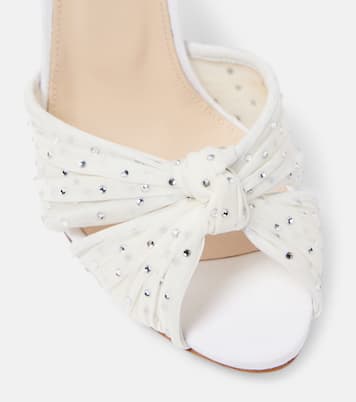 Sandali Slow Kisses in pelle e tulle | Aquazzura