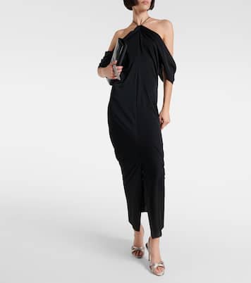 Ramisli embellished satin slingback sandals | Manolo Blahnik