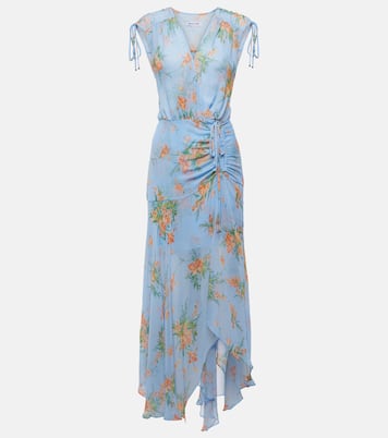 Vestido largo Dovima de seda floral | Veronica Beard