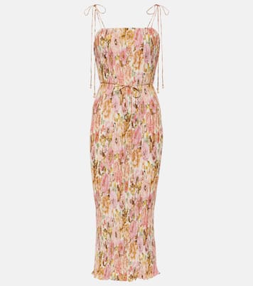 Robe midi Golden à fleurs | Zimmermann