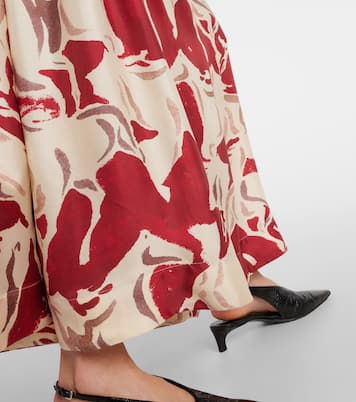 Vestido largo Felicia de seda estampada | Altuzarra