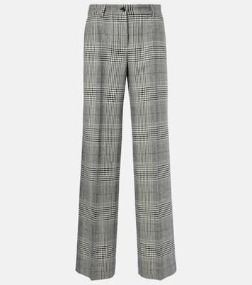 Prince of Wales check wool and cashmere flared pants | Dolce&Gabbana