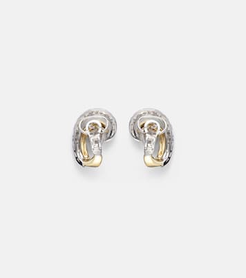 Boucles d'oreilles clip Golden Strada en or 18 ct et diamants | Yeprem