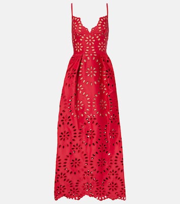 Abito lungo in raso con ricamo | Elie Saab
