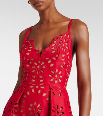 Abito lungo in raso con ricamo | Elie Saab