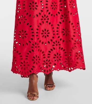 Abito lungo in raso con ricamo | Elie Saab