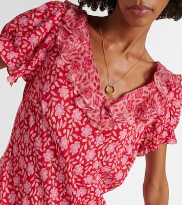 Clementina floral crepe midi dress | Rixo