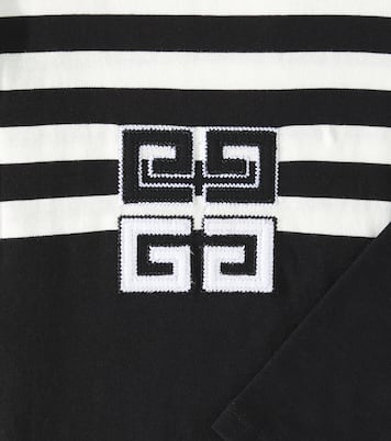 Vestido de algodón con 4G a rayas | Givenchy Kids