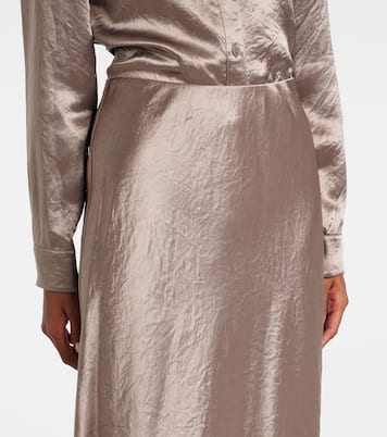 Leisure - Gonna midi Alessio in raso | Max Mara