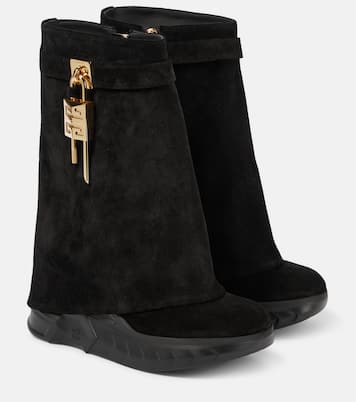 Stiefel Shark Lock Biker aus Veloursleder | Givenchy