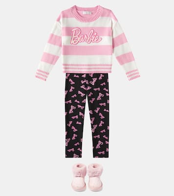 x Barbie® embroidered striped sweater | Monnalisa
