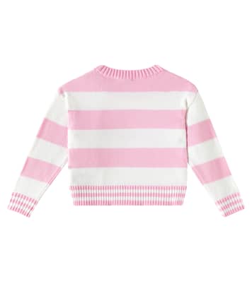 x Barbie® embroidered striped sweater | Monnalisa