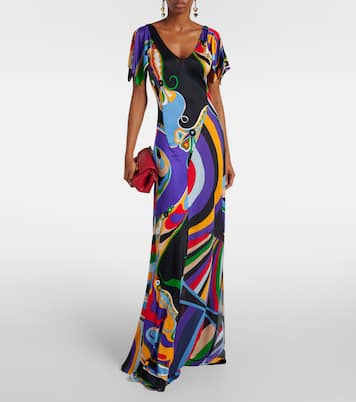 Orchidee and Iride jersey gown | Pucci