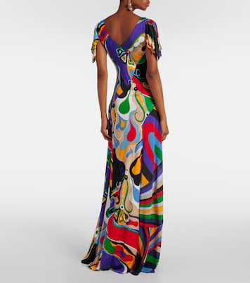 Orchidee and Iride jersey gown | Pucci