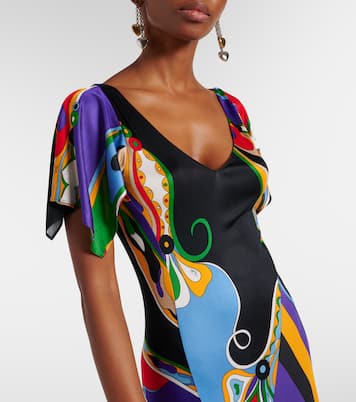 Orchidee and Iride jersey gown | Pucci