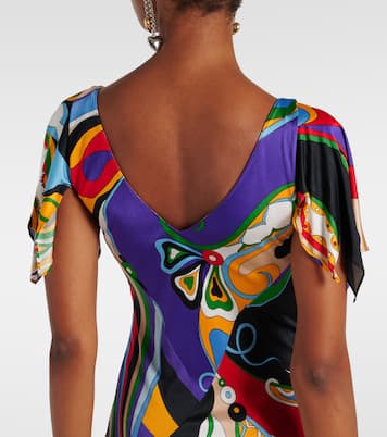 Orchidee and Iride jersey gown | Pucci