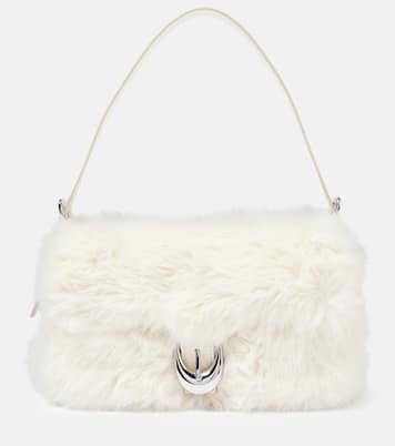 Harlow faux fur shoulder bag | Staud