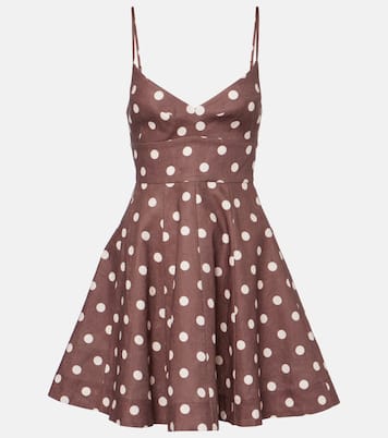 Abito corto Acacia in lino a pois | Zimmermann