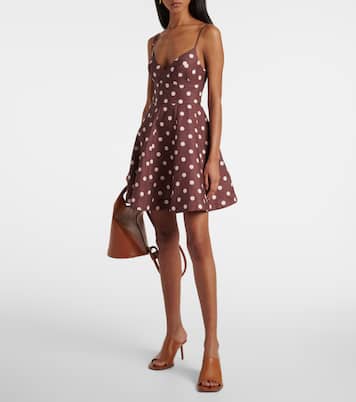 Abito corto Acacia in lino a pois | Zimmermann