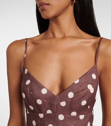 Abito corto Acacia in lino a pois | Zimmermann