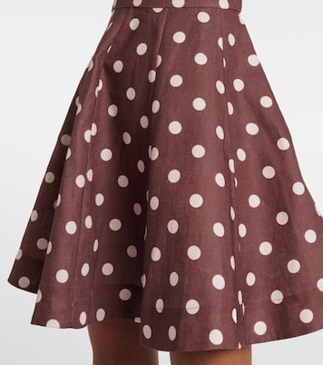 Abito corto Acacia in lino a pois | Zimmermann
