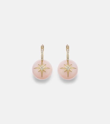 Starburst 14kt gold earrings with opals | Sydney Evan