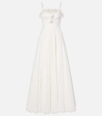 Abito lungo in cotone con volant | Giambattista Valli