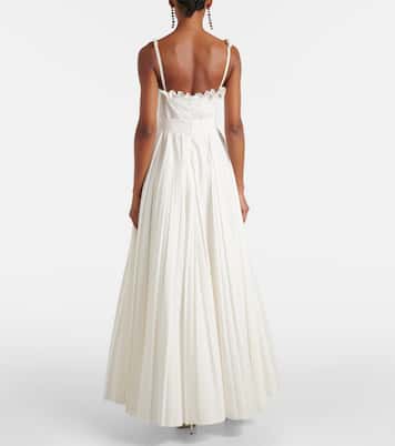 Abito lungo in cotone con volant | Giambattista Valli