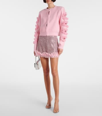 x Christopher Kane - Cardigan con pizzo e cut-out | Self-Portrait