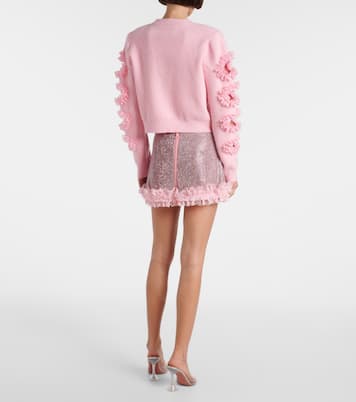x Christopher Kane - Cardigan con pizzo e cut-out | Self-Portrait